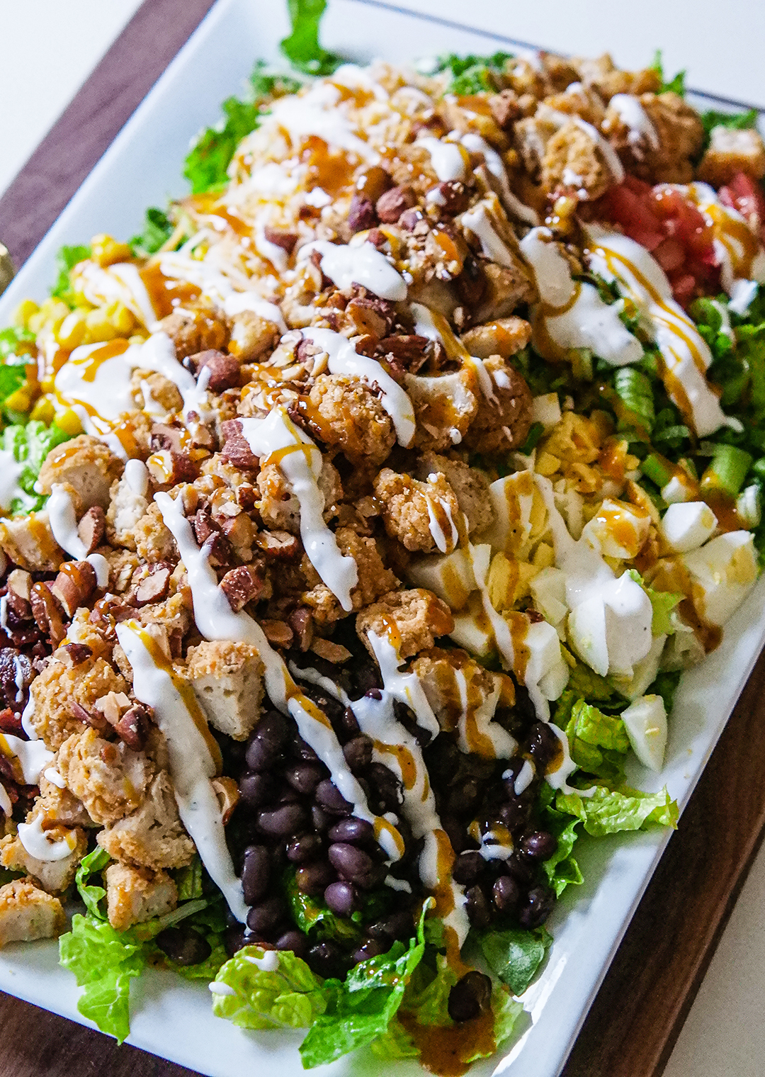 Crispy Chicken Barbecue Salad - Candy Jar Chronicles