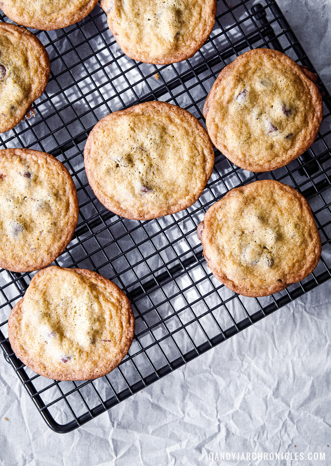 Melt In Your Mouth Chocolate Chip Cookies - Candy Jar Chronicles