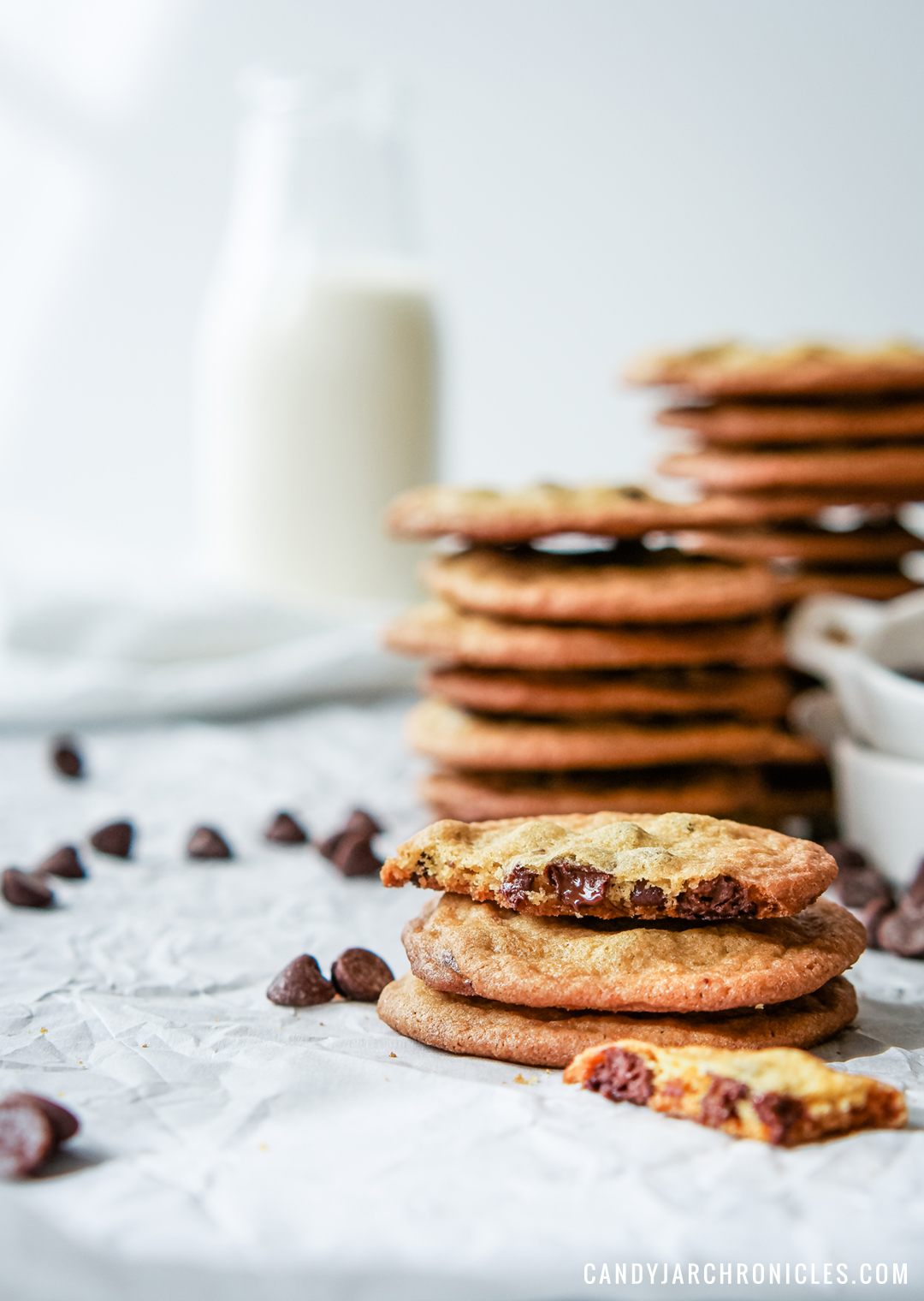 Melt In Your Mouth Chocolate Chip Cookies - Candy Jar Chronicles